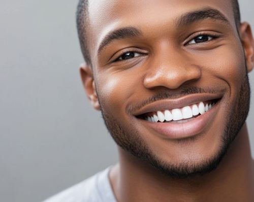 Portrait of handsome young man with nice teeth