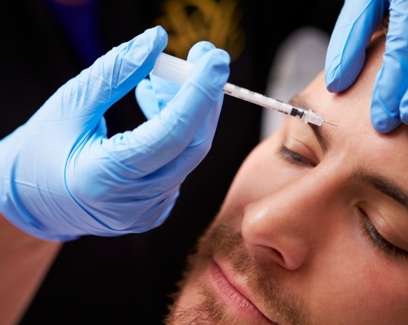 Dental patient receiving Botox injection