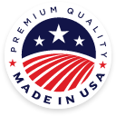 Badge reading Premium Quality Made in the U S A