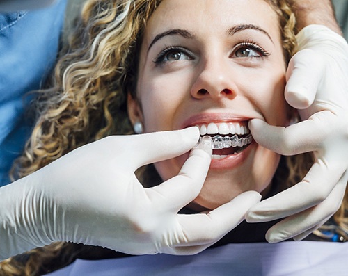 patient getting Invisalign