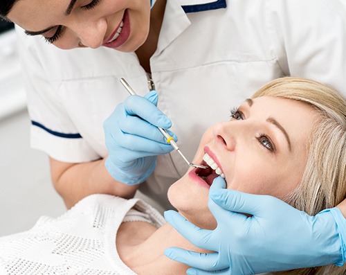 A woman getting occlusal adjustment